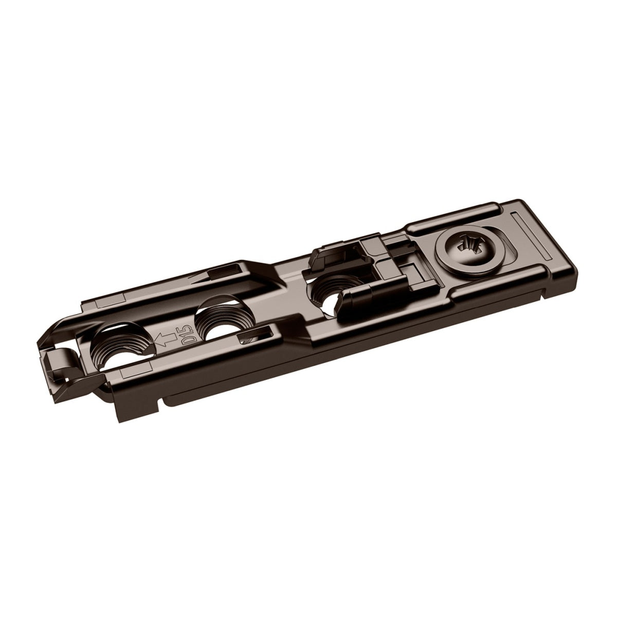 Hettich Linear mounting plate with Direct height adjustment obsidian black