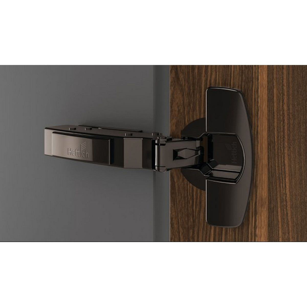 Sensys 110° hinge with integrated silent system obsidian black